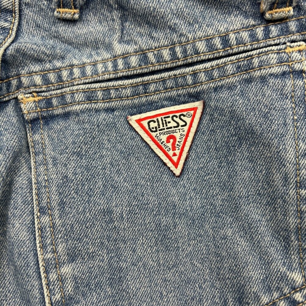 Guess 1050 Slim High Waist Narrow Leg Jeans Women's Size 29 Vintage Medium Wash - Picture 6 of 13